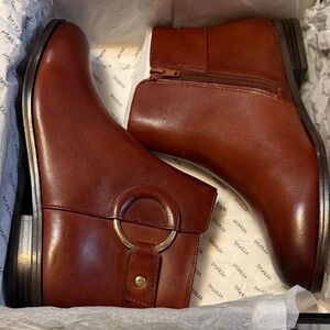 Alfani Brown Leather Ankle Boots